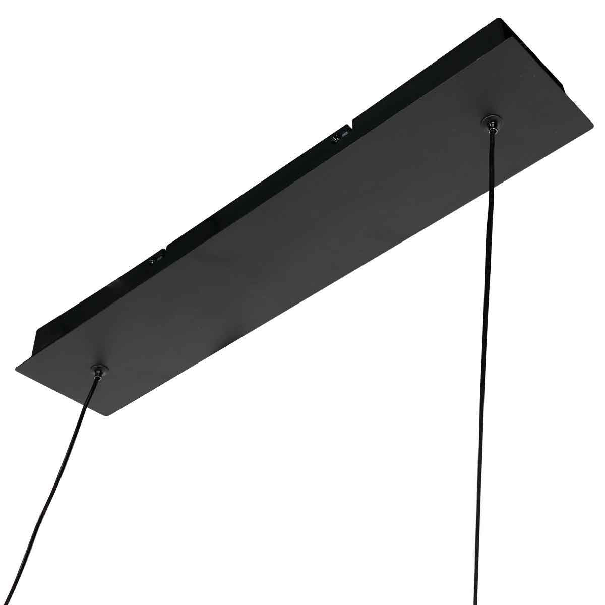 Zwarte hanglamp Marcadore, 120 cm breed, 6-lichts