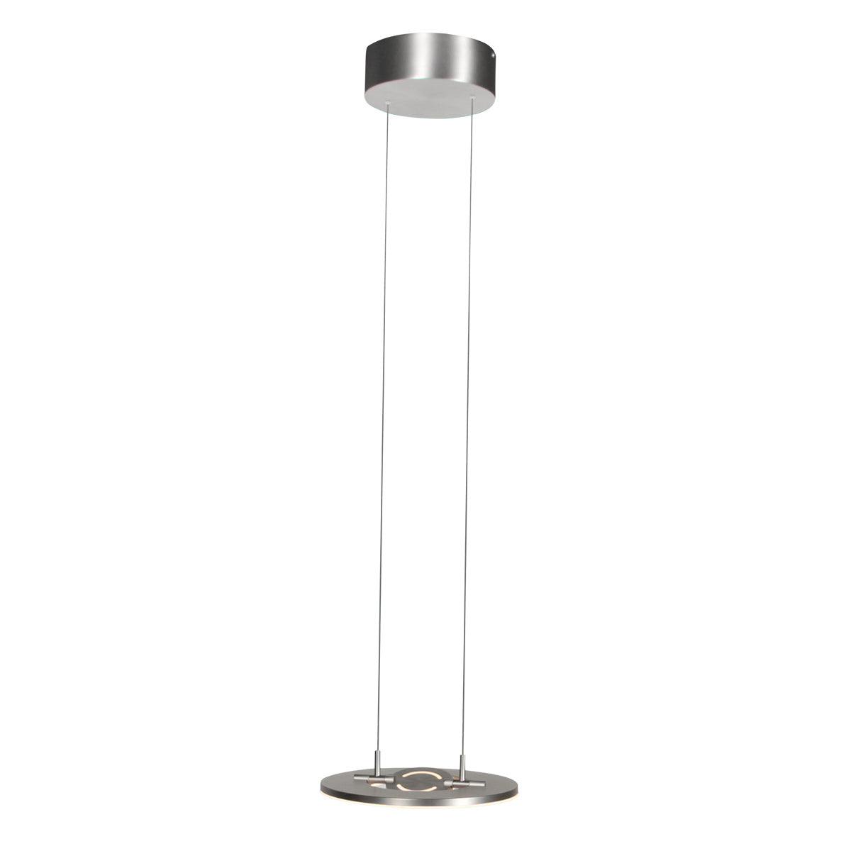 Staalkleurige hanglamp Soleil 4140ST met liftsysteem