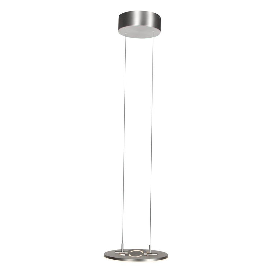 Staalkleurige hanglamp Soleil 4140ST met liftsysteem