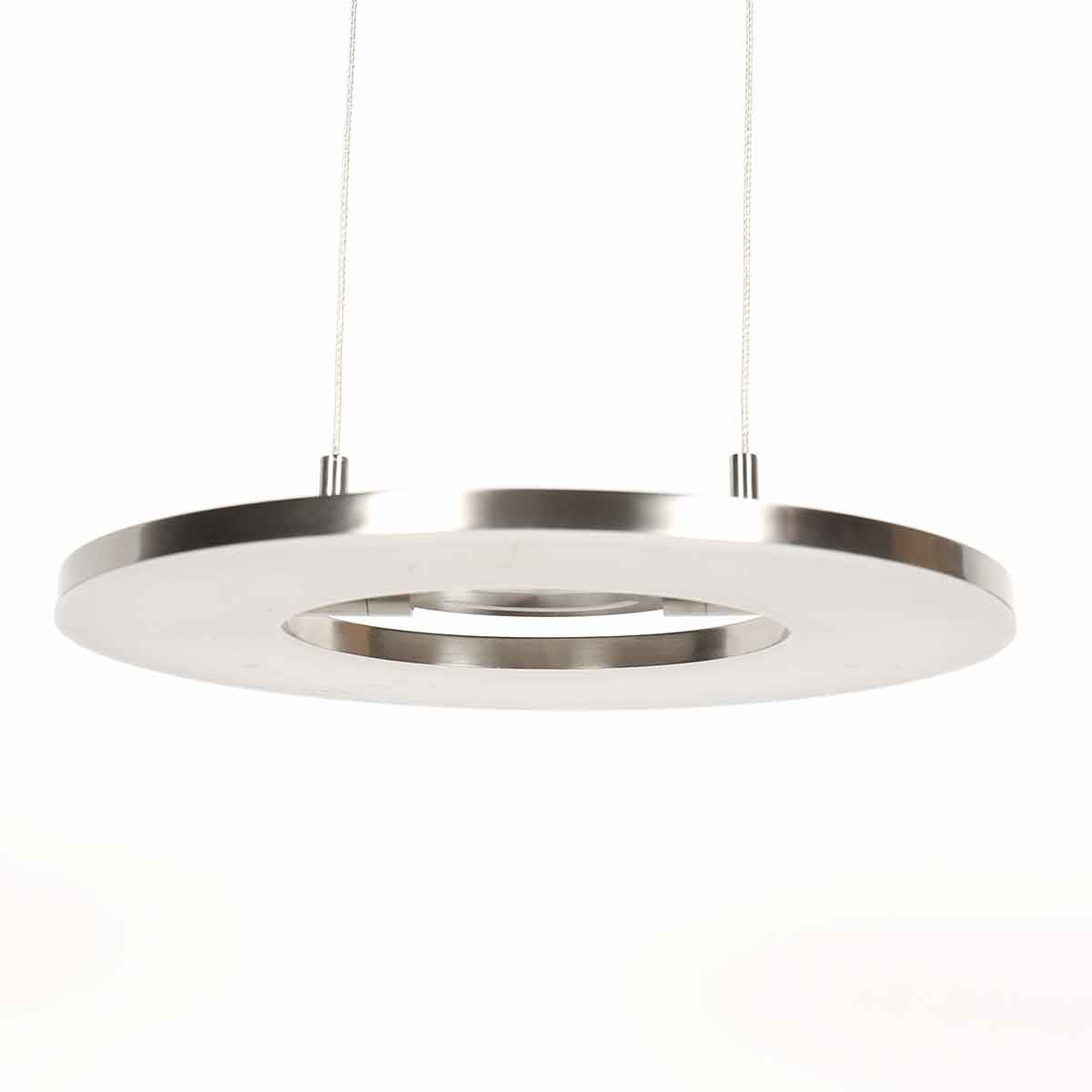 Staalkleurige hanglamp Soleil 4140ST met liftsysteem