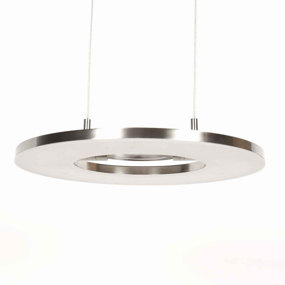 Staalkleurige hanglamp Soleil 4140ST met liftsysteem