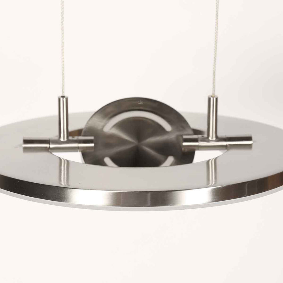 Staalkleurige hanglamp Soleil 4140ST met liftsysteem