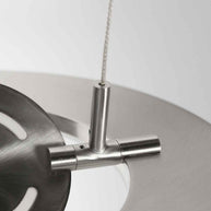 Staalkleurige hanglamp Soleil 4140ST met liftsysteem