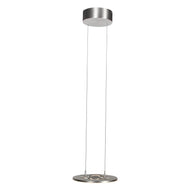 Staalkleurige hanglamp Soleil 4140ST met liftsysteem