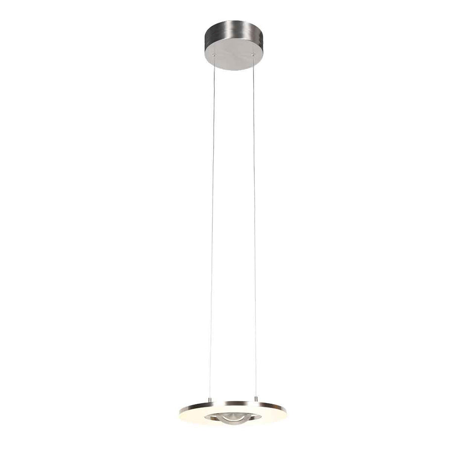 Staalkleurige hanglamp Soleil 4140ST met liftsysteem