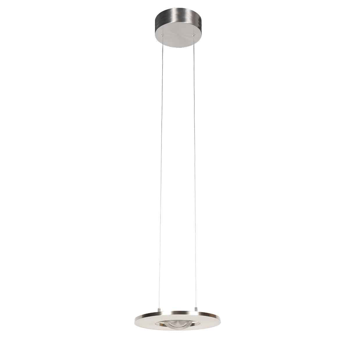 Staalkleurige hanglamp Soleil 4140ST met liftsysteem