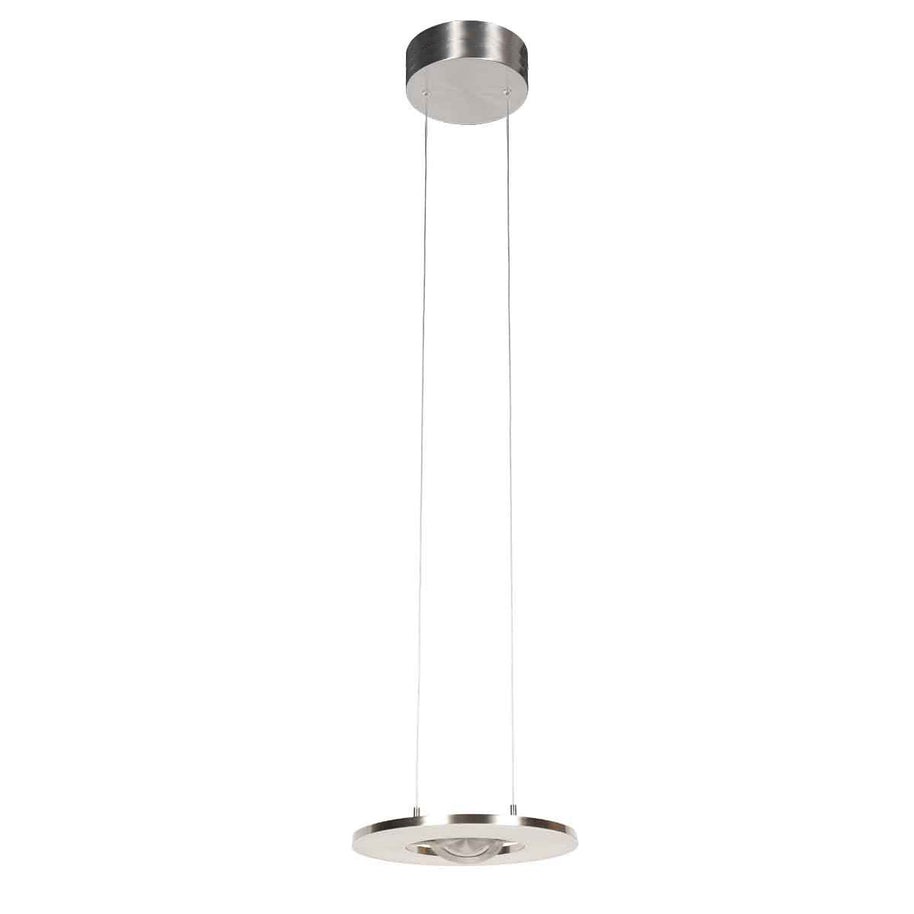 Staalkleurige hanglamp Soleil 4140ST met liftsysteem
