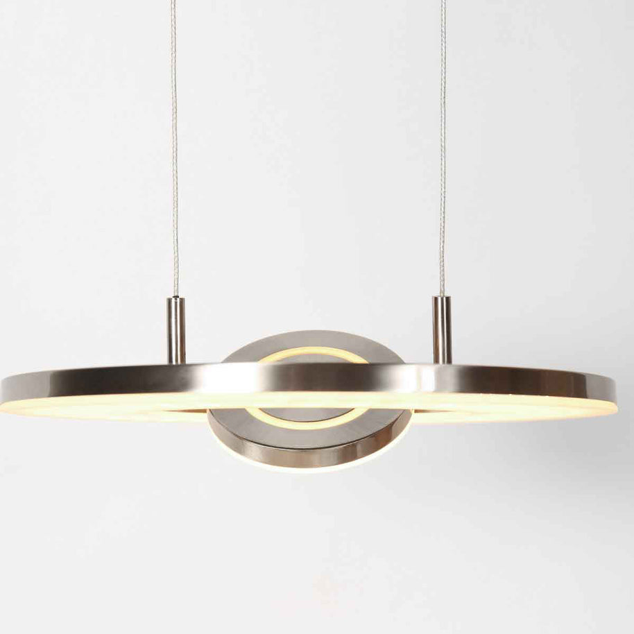 Staalkleurige hanglamp Soleil 4140ST met liftsysteem