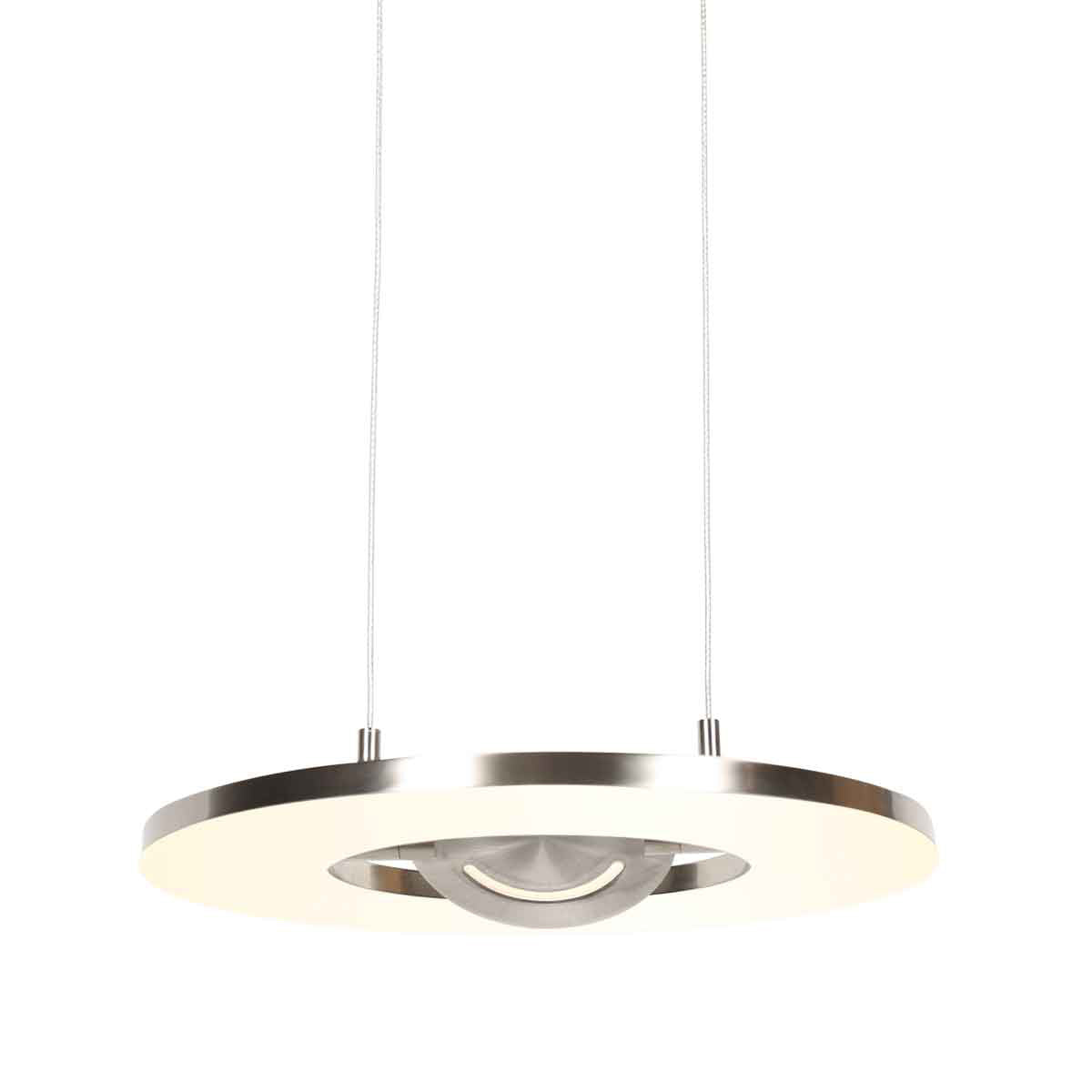 Staalkleurige hanglamp Soleil 4140ST met liftsysteem