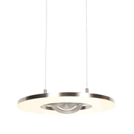 Staalkleurige hanglamp Soleil 4140ST met liftsysteem