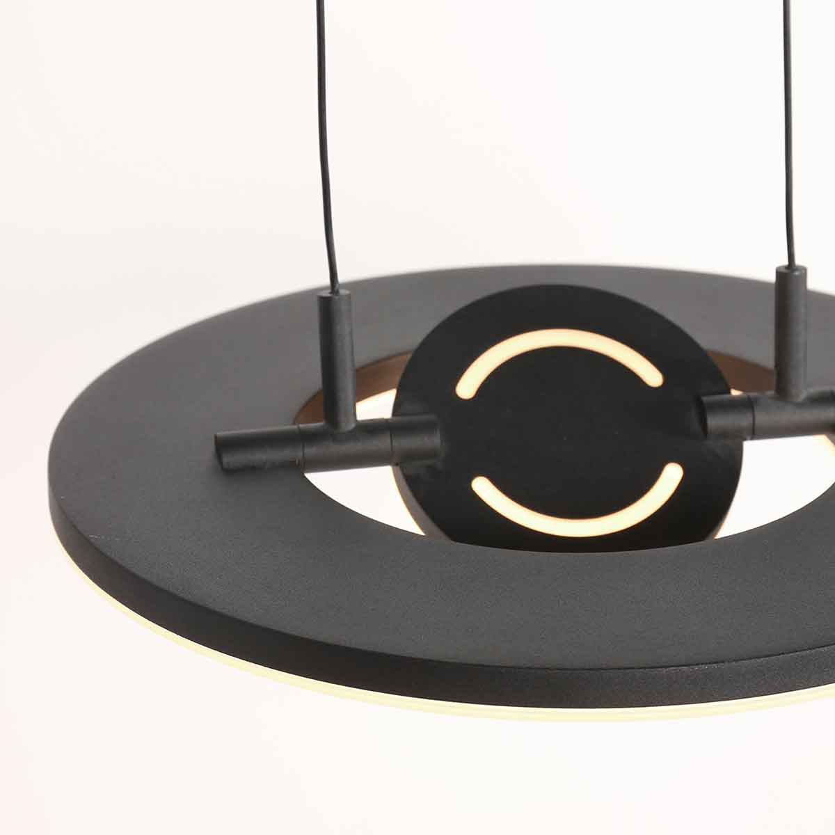 Zwarte hanglamp Soleil 4140ZW met liftsysteem