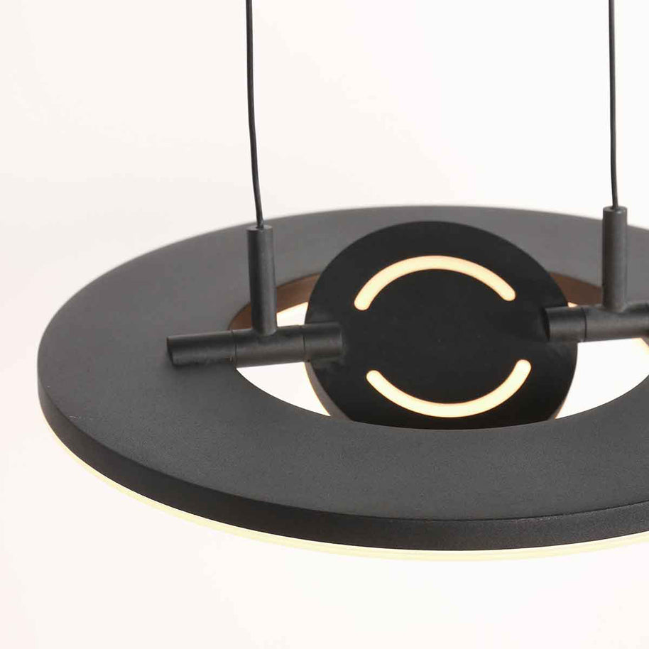 Zwarte hanglamp Soleil 4140ZW met liftsysteem