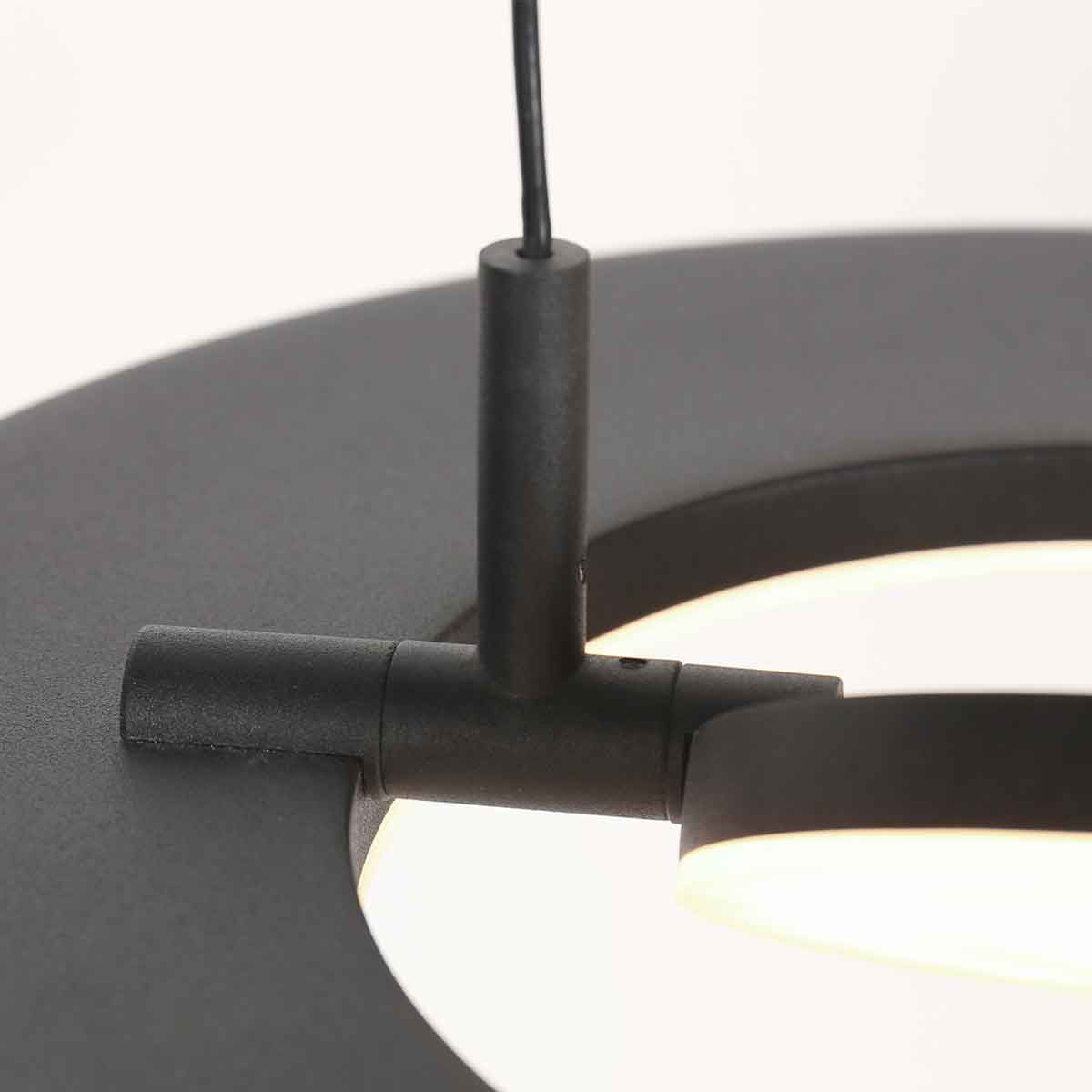Zwarte hanglamp Soleil 4140ZW met liftsysteem