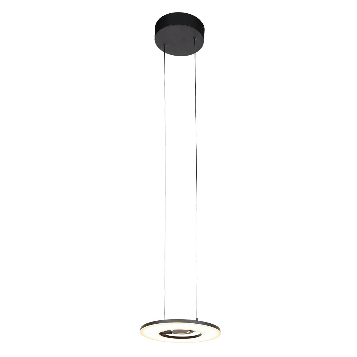 Zwarte hanglamp Soleil 4140ZW met liftsysteem