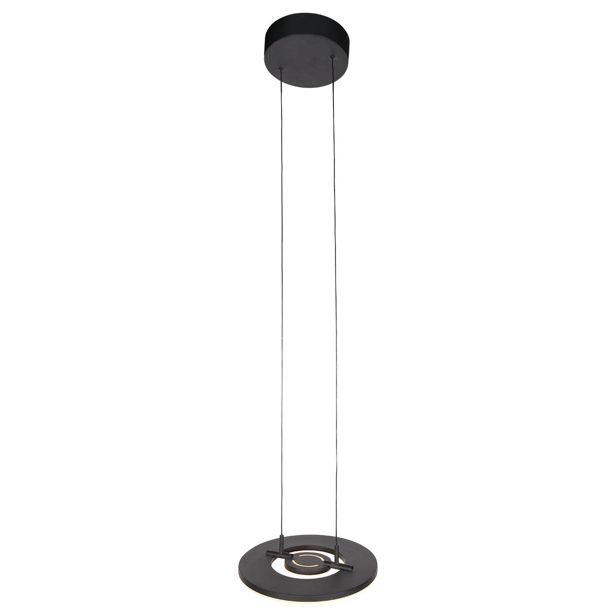 Zwarte hanglamp Soleil 4140ZW met liftsysteem