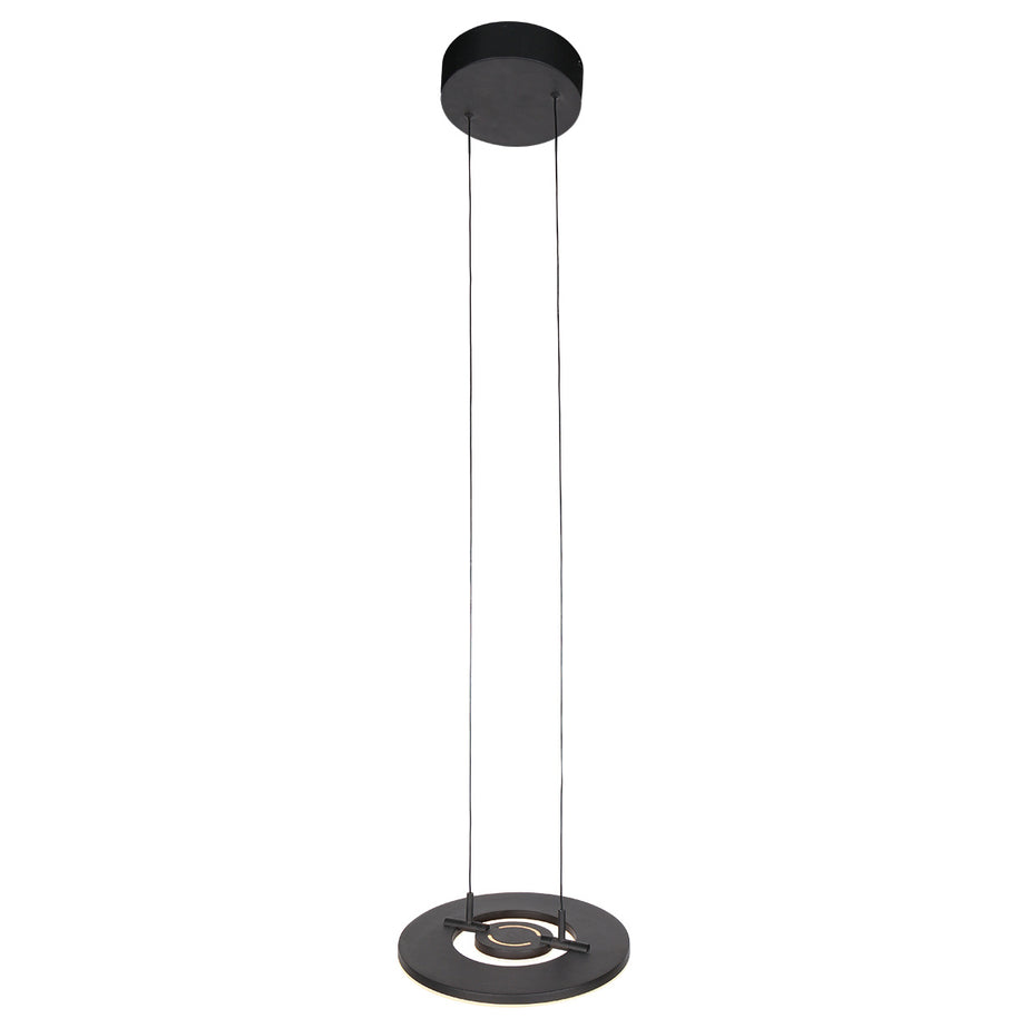 Zwarte hanglamp Soleil 4140ZW met liftsysteem