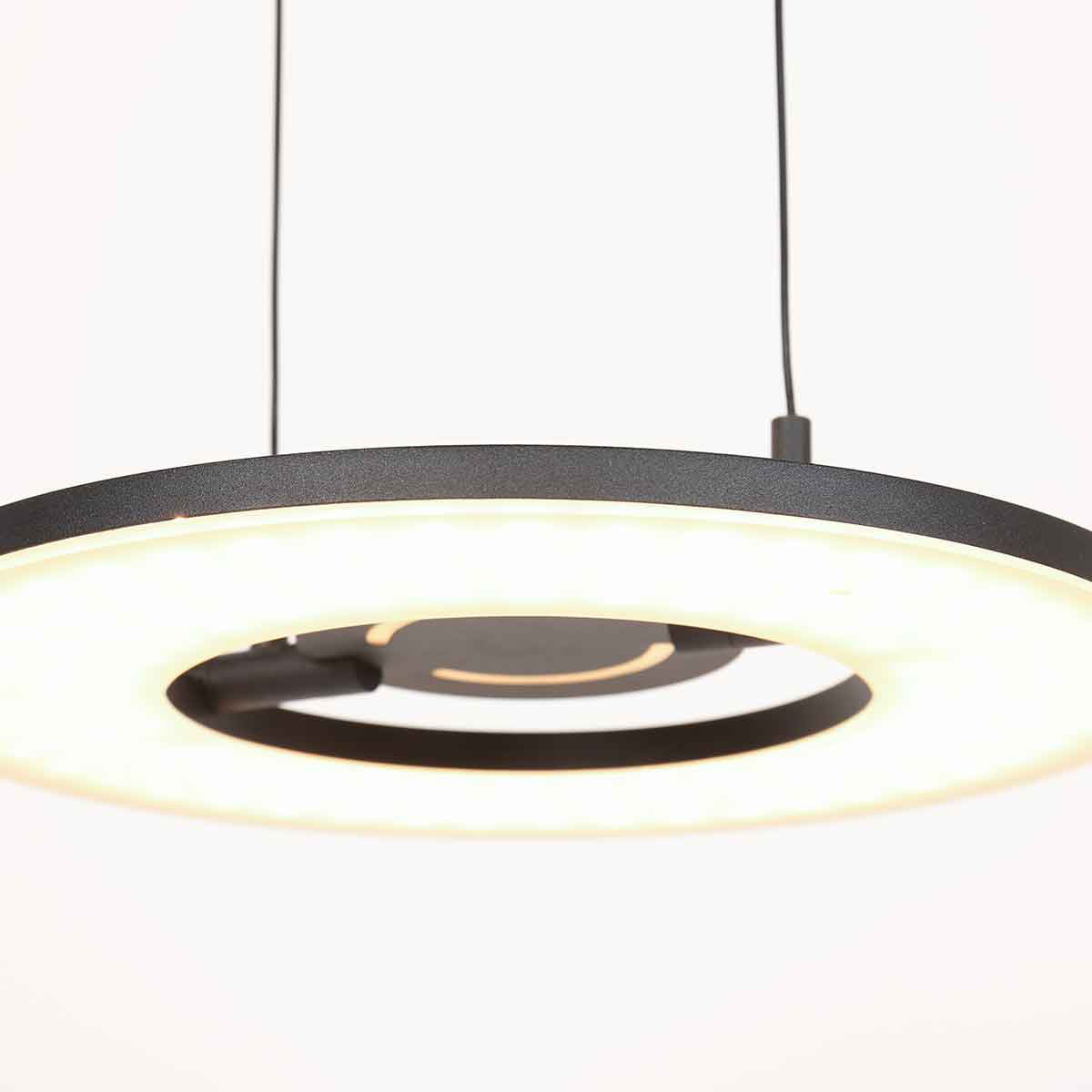 Zwarte hanglamp Soleil 4140ZW met liftsysteem