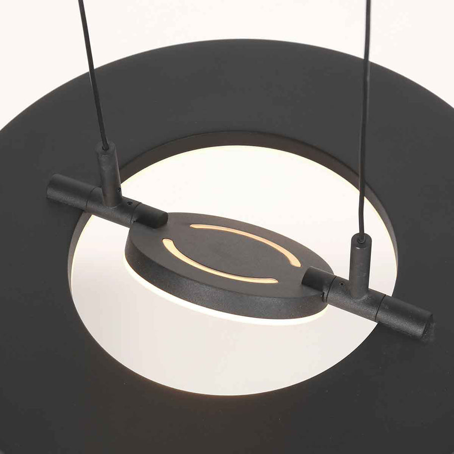Zwarte hanglamp Soleil 4140ZW met liftsysteem