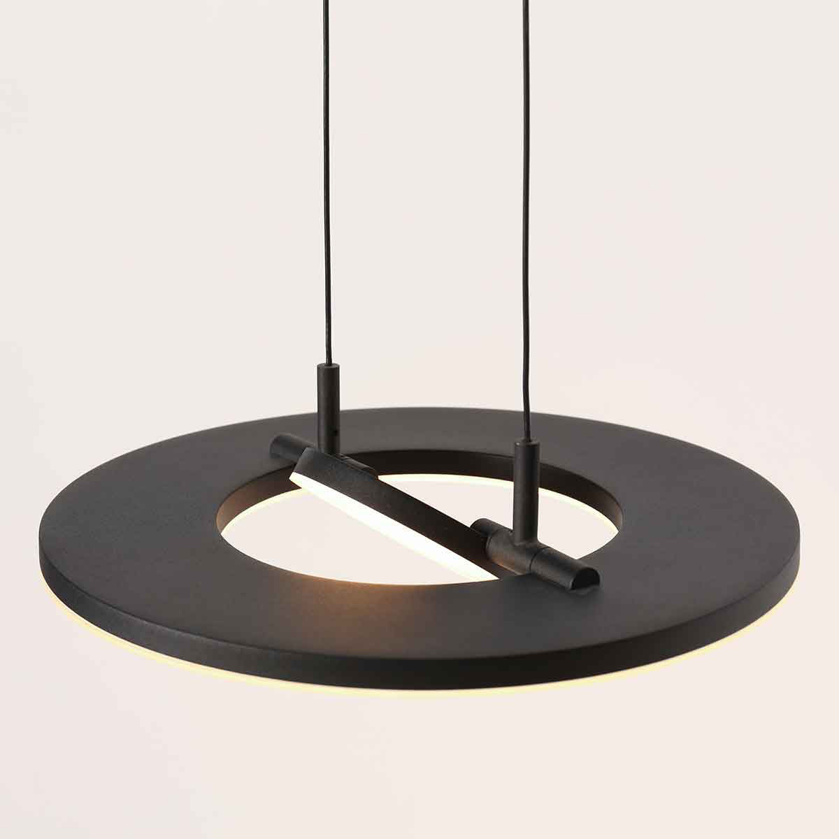 Zwarte hanglamp Soleil 4140ZW met liftsysteem