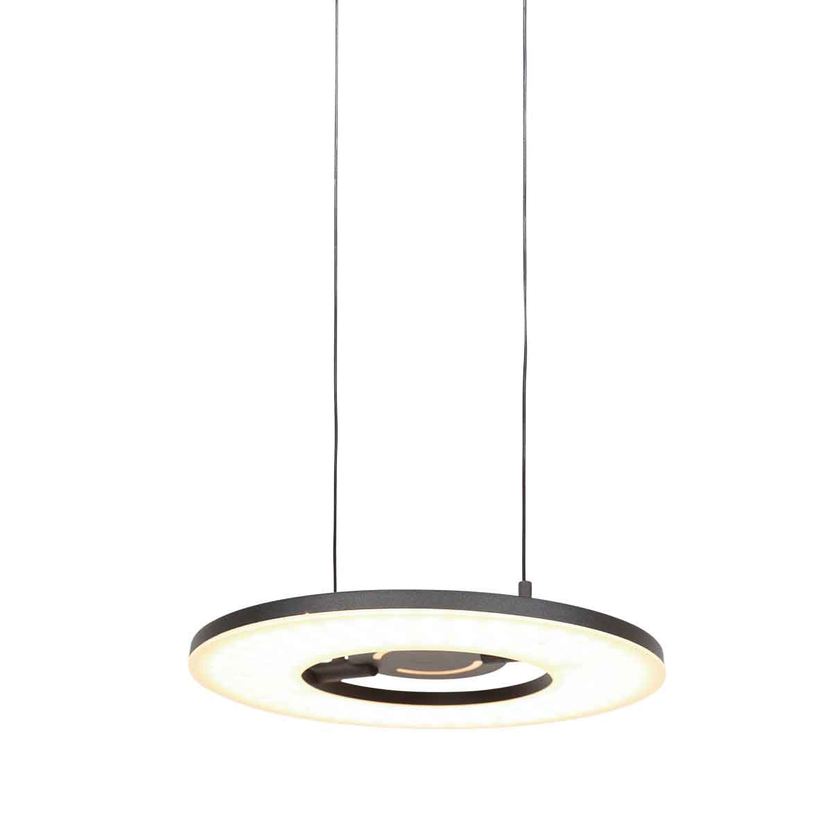 Zwarte hanglamp Soleil 4140ZW met liftsysteem