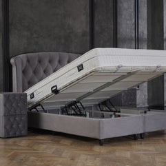 Opbergboxspring Aurora Velvet Antraciet 160x200