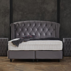 Opbergboxspring Aurora Velvet Antraciet 160x200