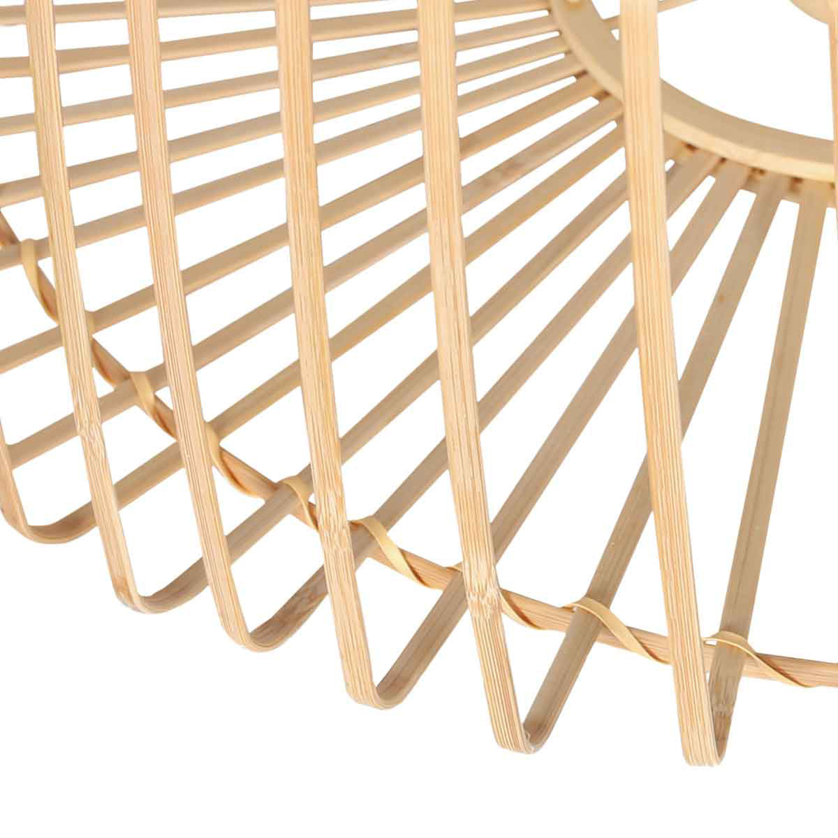 Hanglamp Breeza-Beach 4184ZW zwart met bamboe kap Ø60 cm