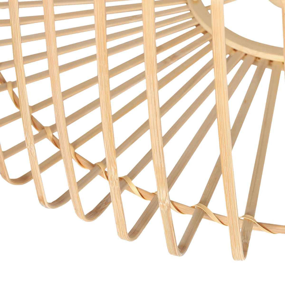 Hanglamp Breeza-Beach 4184ZW zwart met bamboe kap Ø60 cm