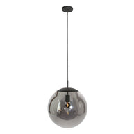 Hanglamp Bollique 4186ZW zwarte lamp met gerookt glas Ø40 cm