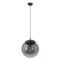 Hanglamp Bollique 4186ZW zwarte lamp met gerookt glas Ø40 cm
