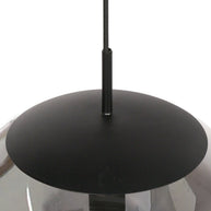 Hanglamp Bollique 4186ZW zwarte lamp met gerookt glas Ø40 cm