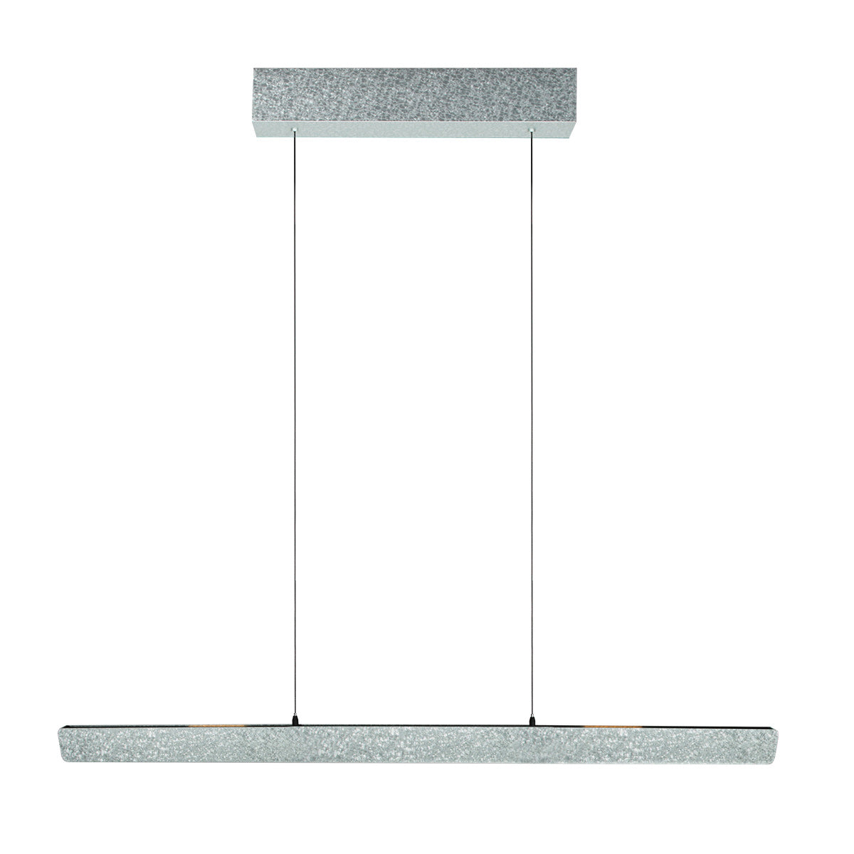 Champagne-staalkleurige hanglamp Fluxy 4189ST met kabellift 120 cm
