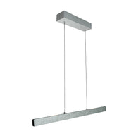 Champagne-staalkleurige hanglamp Fluxy 4189ST met kabellift 120 cm