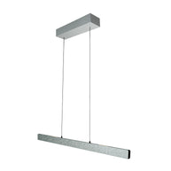 Champagne-staalkleurige hanglamp Fluxy 4189ST met kabellift 120 cm