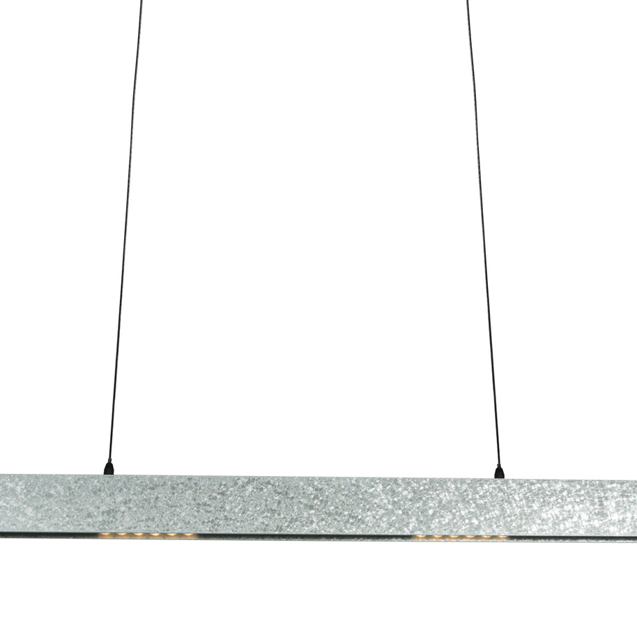 Champagne-staalkleurige hanglamp Fluxy 4189ST met kabellift 120 cm
