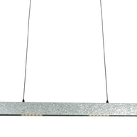 Champagne-staalkleurige hanglamp Fluxy 4189ST met kabellift 120 cm