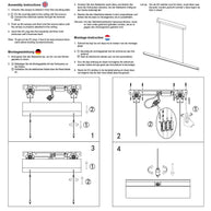 Champagne-staalkleurige hanglamp Fluxy 4190ST met kabellift 160 cm