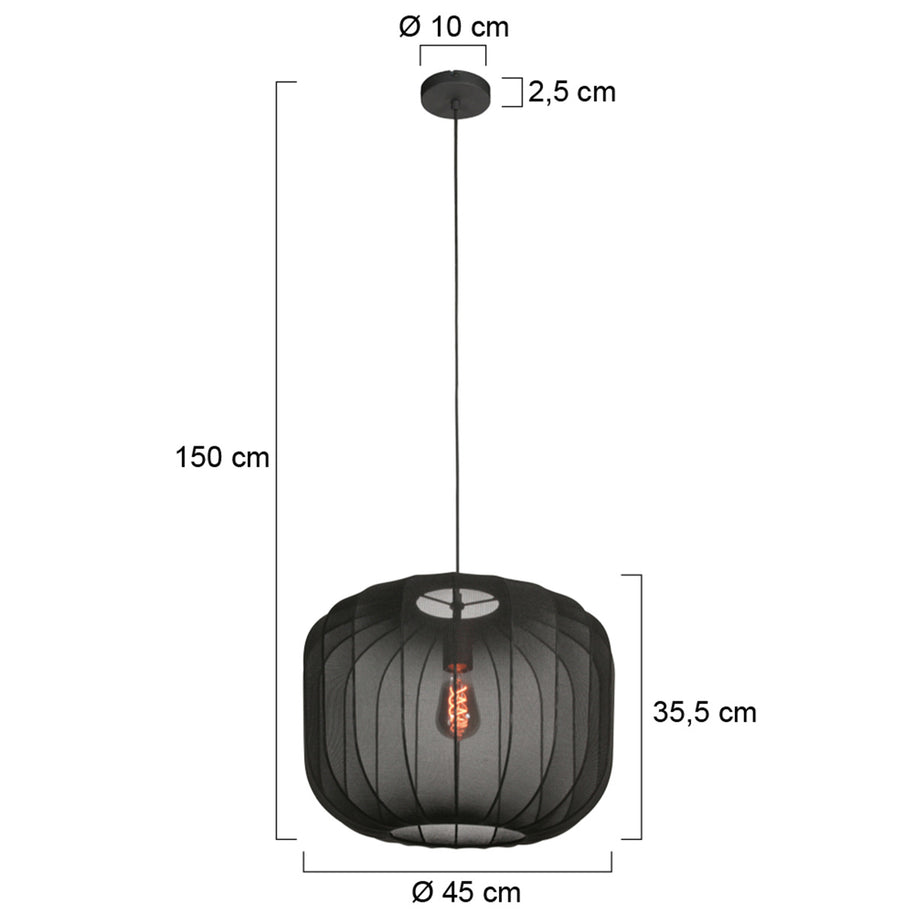 Zwarte hanglamp Sable 4191ZW – stijlvol en sfeervol ontwerp
