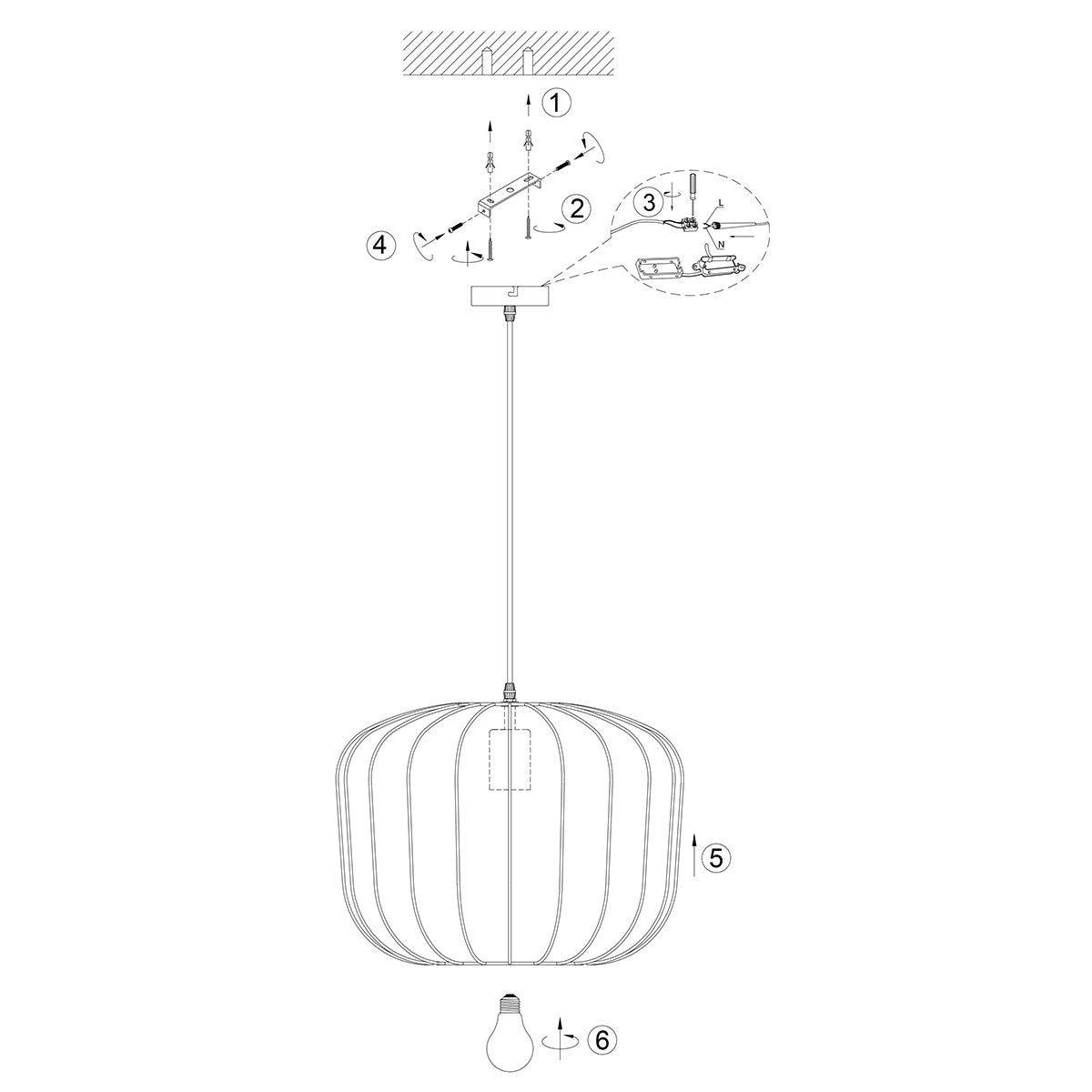 Zwarte hanglamp Sable 4191ZW – stijlvol en sfeervol ontwerp