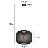 Zwarte hanglamp Sable 4191ZW – stijlvol en sfeervol ontwerp