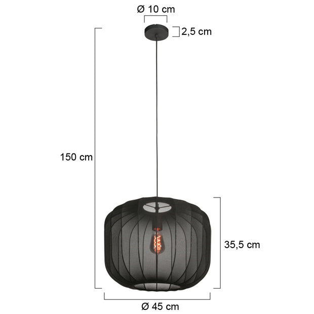 Zwarte hanglamp Sable 4191ZW – stijlvol en sfeervol ontwerp