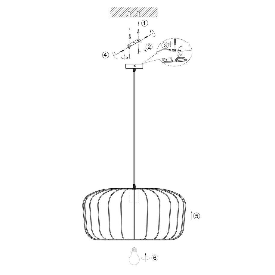 Zwarte Hanglamp Sable 4193ZW – Luxe en Sfeervolle Blikvanger