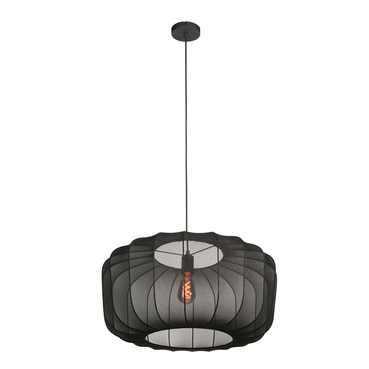 Zwarte Hanglamp Sable 4193ZW – Luxe en Sfeervolle Blikvanger