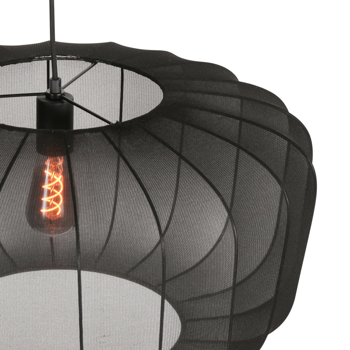 Zwarte Hanglamp Sable 4193ZW – Luxe en Sfeervolle Blikvanger