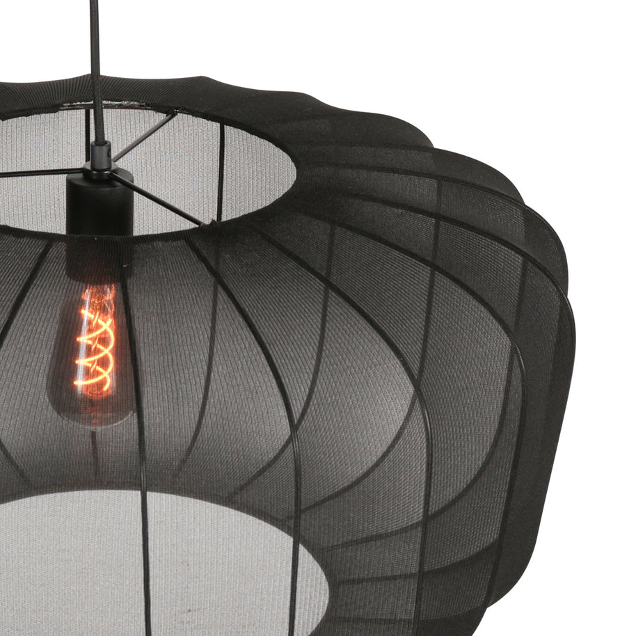 Zwarte Hanglamp Sable 4193ZW – Luxe en Sfeervolle Blikvanger