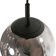 Hanglamp Bollique 4195ZW zwarte vide-lamp met 12 lichtpunten