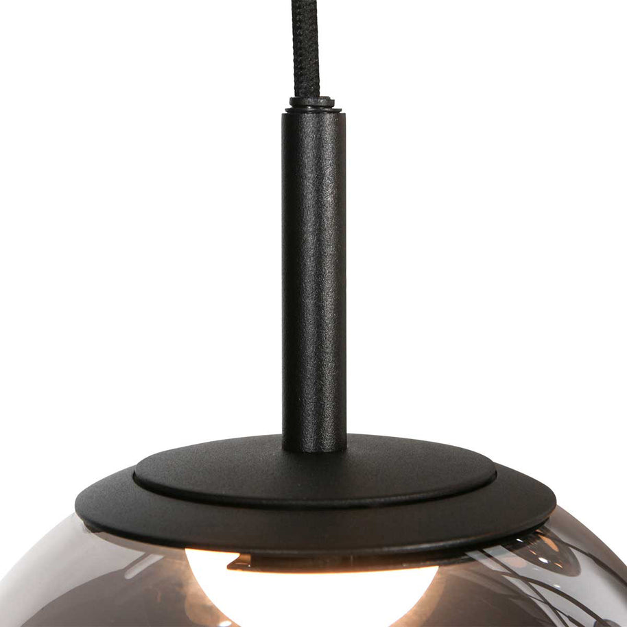 Hanglamp Bollique 4195ZW zwarte vide-lamp met 12 lichtpunten