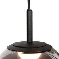 Hanglamp Bollique 4195ZW zwarte vide-lamp met 12 lichtpunten