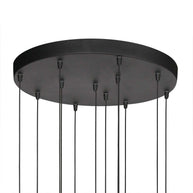 Hanglamp Bollique 4195ZW zwarte vide-lamp met 12 lichtpunten