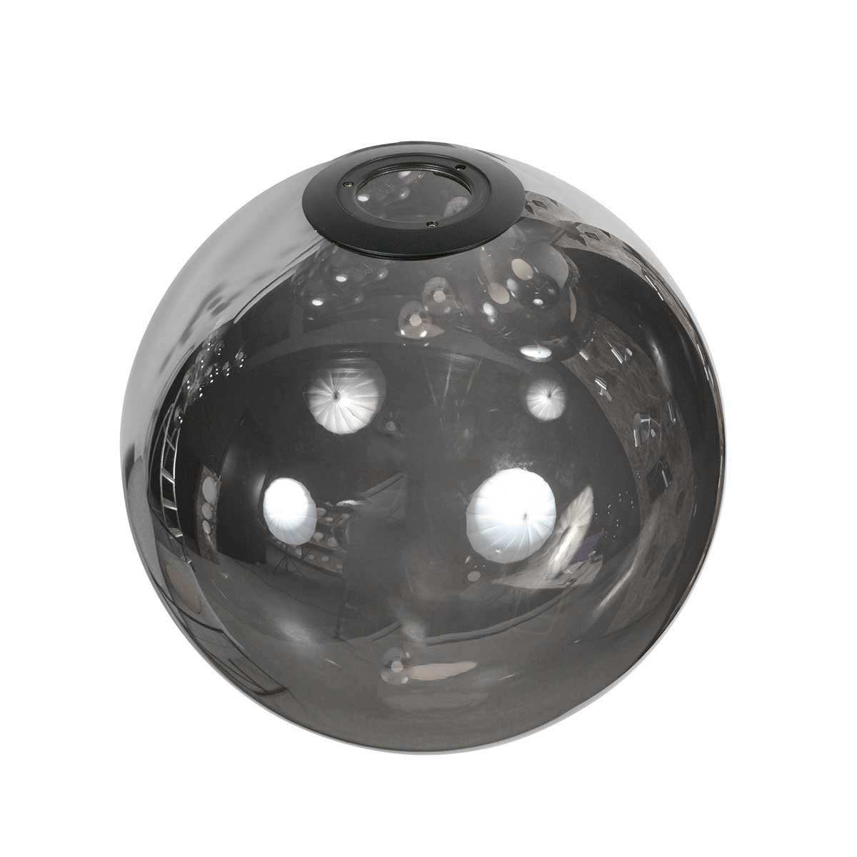 Hanglamp Bollique 4196ZW zwarte videlamp met rookglas